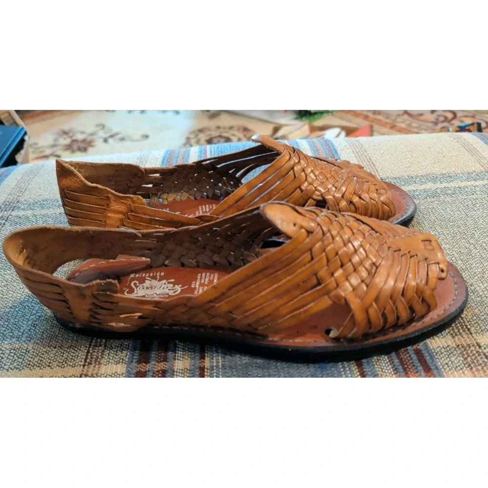 Sanchez Woven Leather Sandals Men's 11.25